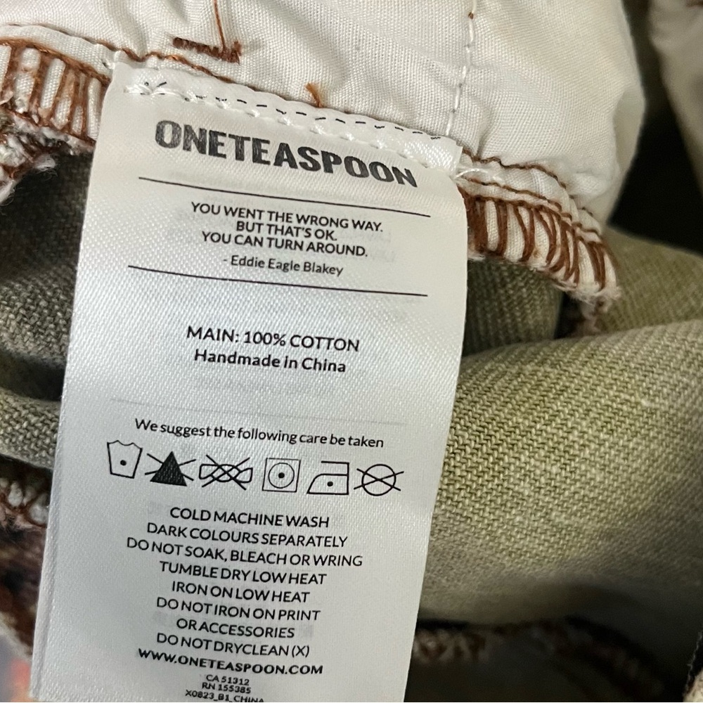 One Teaspoon x Vanguard | Leopard Print Distressed Raw Hem Jean Skirt 27 - Picture 4 of 8
